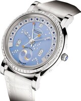 Parmigiani Fleurier Toric Retrograde Perpetual Calendar (WG-Baguettes / Luna Blu / Leather) PF011586-01