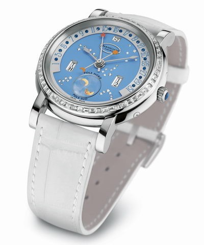 Parmigiani Fleurier Toric Retrograde Perpetual Calendar (WG-Diamonds / Luna Blu / Leather) PF011588-01