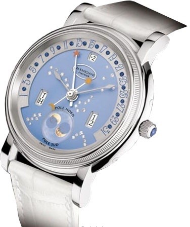 Parmigiani Fleurier Toric Retrograde Perpetual Calendar (WG / Luna Blu / Leather) PF011533-01