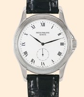 Patek Philippe Calatrava 5115GWG / White / Leather Strap