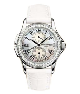 Patek Philippe Calatrava Travel Time WG-Diamonds / MOP / 4934G