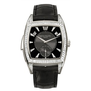 Patek Philippe Grand Complication Reference 5033 Platinum -Diamonds / Black-Diamonds / Leather Strap