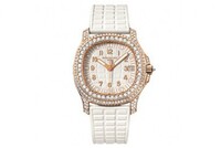 Patek Philippe Ladies Aquanaut Luce RG-Diamonds / White / Composite Strap 5069R
