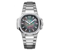 Patek Philippe Ladies Automatic Nautilus  7008/1A SS-Diamonds / Black MOP / SS Bracelet
