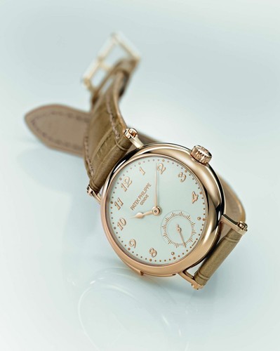 Patek Philippe Ladies First Minute Repeater RG / Cream / Beige Leather Strap 7000R
