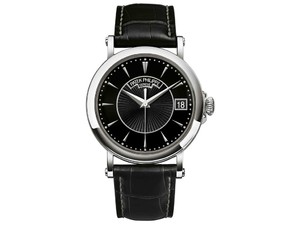 Patek Philippe Mens Calatrava WG / Black / Leather Strap 5153G