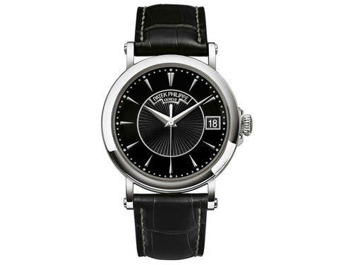 Patek Philippe Mens Calatrava WG / Black / Leather Strap 5153G