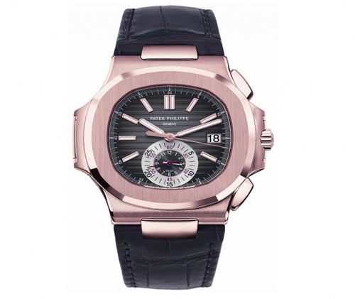 Patek Philippe Nautilus Chronograph 5980R RG / Brown / Leather