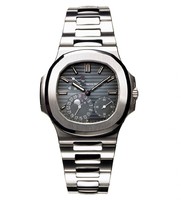 Patek Philippe Nautilus SS / Black-Blue Dial / SS Bracelet