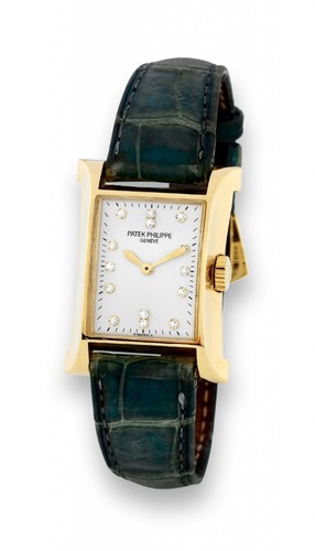 Patek Philippe Patek 4900J YG / Silver / Diamonds / Leather