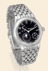 Patek Philippe Power Reserve Moonphase SS / Black / Bracelet 5085/1A