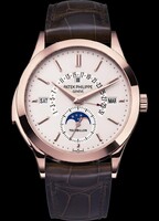Patek Philippe Triple Complication 5216R RG / Silver / Leather Strap