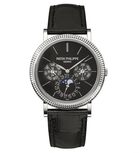 Patek Philippe Ultra Thin Perpetual Calendar WG / Black / Leather Strap 5139G