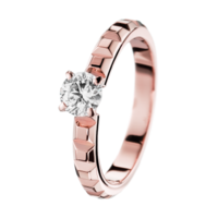 Boucheron Pointe de Diamant Pink Gold Solitaire