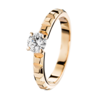 Boucheron Pointe de Diamant Yellow Gold Solitaire