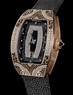 Richard Mille RM007 Ladies Partial Pave Case (RG-Diamonds/ Black-Diamond / Strap)