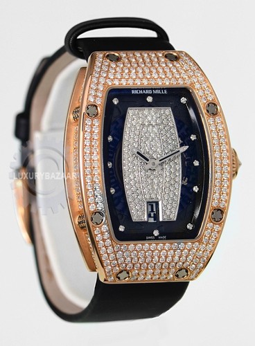 Richard Mille RM 007 Rose Gold Full Pave Case (Diamond/Diamond/Leather)