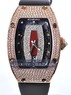 Richard Mille RM 007 Rose Gold Partial Pave Case (Diamonds / Burgundy-Diamond / Leather)