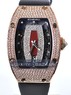 Richard Mille RM 007 Rose Gold Partial Pave Case (Diamonds / Burgundy-Diamond / Leather)