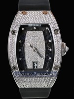 Richard Mille RM 007 White Gold Full Pave Case (Diamond/Diamond/Leather)