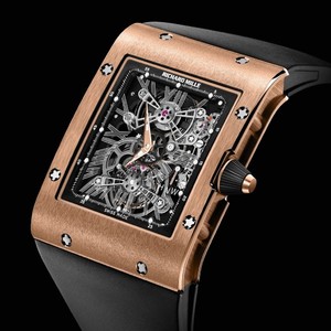 Richard Mille RM 017 Extra Flat Tourbillon (RG / Skeleton / Leather Strap)