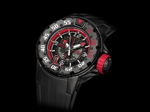 Richard Mille RM 028 Americas Limited Edition Divers (Titanium / Skeleton / Black Rubber Strap)
