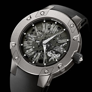 Richard Mille RM 033 Extra Flat Automatic ( Titanium / Skeleton / Rubber Strap)