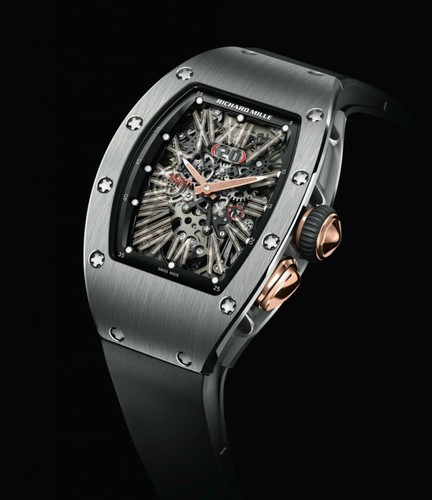 Richard Mille RM 037 Automatic (Titanium-RG / Skeleton / Rubber Strap)
