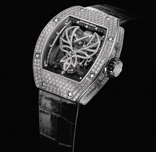 Richard Mille RM 051 Phoenix-Michelle Yeoh (WG-Diamonds / Skeleton-Diamonds / Leather Strap)