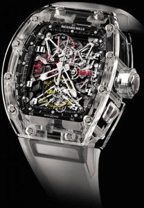 Richard Mille RM 056 Tourbillon Split Seconds Competition Chronograph Felipe Massa Sapphire (Sapphire / Sapphire Skeleton / Rubber Strap)