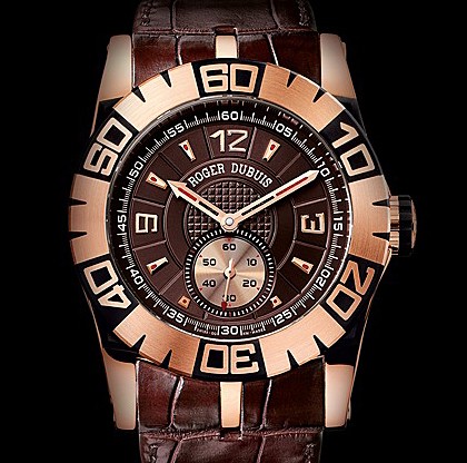 Roger Dubuis Easy Diver Automatic (PG / Chocolate / Leather Strap) RDDBSE0229
