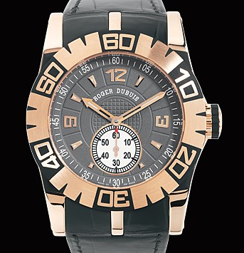 Roger Dubuis Easy Diver Automatic (PG / Gray / Leather Strap) RDDBGE0183