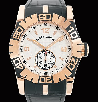Roger Dubuis Easy Diver Automatic (PG / Ivory / Leather Strap) RDDBGE0182