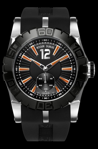Roger Dubuis Easy Diver Ceramic (SS-Ceramic / Black-Orange / Rubber Strap) RDDBSE0269