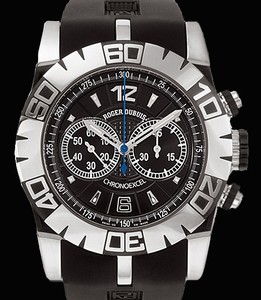 Roger Dubuis Easy Diver Chronograph (SS / Black / Rubber Strap) RDDBSE0174
