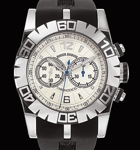 Roger Dubuis Easy Diver Chronograph (SS / Silver / Rubber Strap) RDDBSE0172