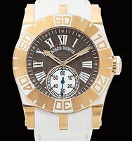 Roger Dubuis Easy Diver (RG / Chocolate / Leather Strap) RDDBSE0194