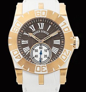 Roger Dubuis Easy Diver (RG / Chocolate / Leather Strap) RDDBSE0194