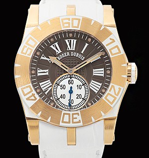 Roger Dubuis Easy Diver (RG / Chocolate / Leather Strap) RDDBSE0194