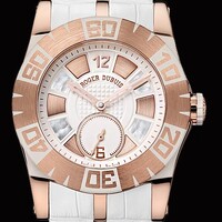 Roger Dubuis Easy Diver (RG / White-MOP/ Leather Strap) RDDBSE0223