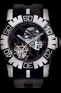 Roger Dubuis Easy Diver Skeleton Flying Tourbillon (Titanium / Black Skeleton / Rubber Strap) RDDBSE0185
