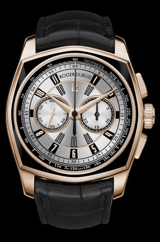 Roger Dubuis La Monegasque Chronograph (PG-Black PVD / Gray / Leather Strap) RDDBMG0004