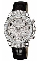 Rolex Cosmograph Daytona (WG-Baguettes / Diamonds / Leather) 116599 TBR
