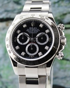 Rolex Cosmograph Daytona (WG / Black-Diamonds / WG) 116509