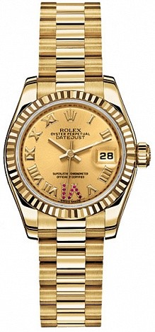Rolex Datejust 26mm Yellow Gold 179178 Ruby