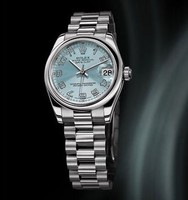 Rolex Datejust 31mm (Platinum-Domed Bezel / Ice Blue / Platinum) 178246