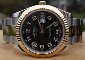 Rolex Datejust II (YG-SS / Black dial / YG-SS) 116333