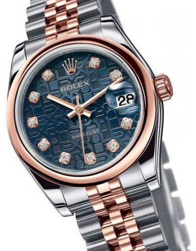 Rolex Datejust Lady 31 (SS-PG / Blue Jubilee-Diamonds / SS-PG) 178241