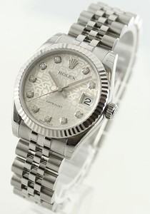 Rolex Datejust Lady 31 (SS-WG / Silver Jubilee-Diamonds / SS) 178274