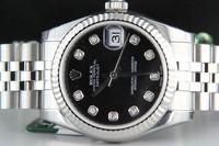 Rolex Datejust Lady 31 (WG-SS / Black-Diamond / SS) 178274